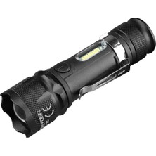 Mestore GD-350 USB Şarjlı Mıknatıslı Zoomlu El Feneri