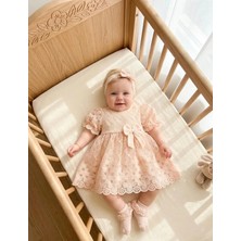 Miniday Baby Kız Bebek Mevlütlük Yazlık Elbise Bandanalı Dantelli Yeni Doğan Hastane Çıkışı Gelinlik Abiye 13