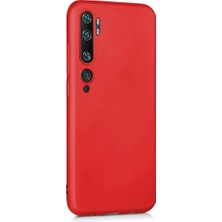 Qtop Kılıf Xiaomi Mi Note 10 Pro Silikon Kırmızı