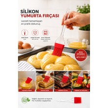 Evolis Kitchen 1 Adet Büyük Boy Isıya Dayanıklı Yanmaz Yapışma Yapmaz Silikon Yumurta ve Yağ Fırçası (Kırmızı)