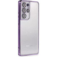 İntora Newface Galaxy S21 Kılıf Lensli Silikon - Mor