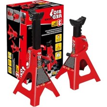 Cekar Store T43002A Torin Çelik Jak Standları: Çift Kilit, 3 Ton (6 Kg) Kapasite, Kırmızı, 1 Çift