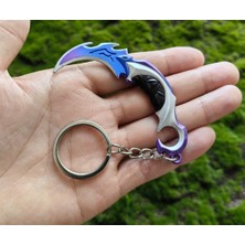 Loot Sepeti Valorant Yağmacı Bıçak Mavi Metal Mini Figür ve Dekor Standı