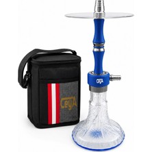 Ceya Regal Kırmızı Nargile Takımı 37 cm Çantalı Lüleli Silikon Marpuç Hediyeli Premium Set