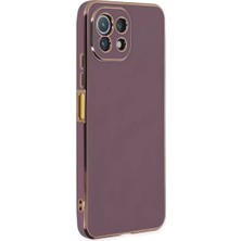 Newface Xiaomi Mi 11 Lite Kılıf Volet Silikon - Mor