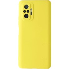 Newface Xiaomi Redmi Note 10 Pro Kılıf Nano Içi Kadife Silikon - Sarı
