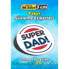 Sb Store Babalar Günü Ambalaj Hediye Paket Süsleme Etiketi Model 126 - 96 Adet 3cm