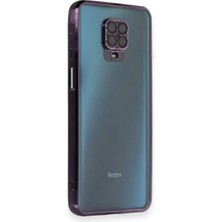 Newface Xiaomi Redmi Note 9 Pro Kılıf Razer Lensli Silikon - Mor