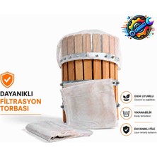 5’li Filtrasyon Torbası – Pres Sepet Tülü – Üzüm & Meyve Sıkma Presi Uyumlu