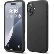 Newface Apple iPhone 16 Plus Kılıf Nano Içi Kadife Silikon - Siyah