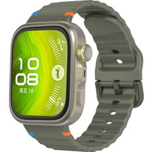 Redmud Teknoloji Huawei Watch Fit 3  Ile Uyumlu Dalgalı Dikiş Detaylı Silikon Saat Kordonu