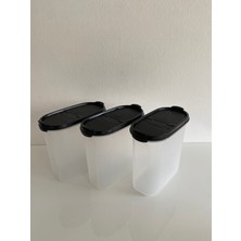 Tupperware Oval Bakliyat ve Kuru Gıda Saklama Kabı 1.7litre 3lü