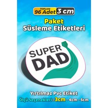 Sb Store Babalar Günü Ambalaj Hediye Paket Süsleme Etiketi Model 70 - 96 Adet 3cm