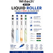 Writech W-501 Liquid Roller 0,5 mm 4 Renk Jel Kalem Seti