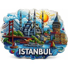 Colezium Istanbul Temalı  Buzdolapı Süsü Magnet ALK5373