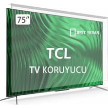 Tcl 75T6D Tv Ekran Koruyucu - Tcl 75" Inç 75T6DGTV QLED Premium Kırılmaz Ekran Koruyucu