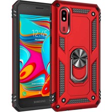 ZM Store Galaxy A2 Core Uyumlu Kılıf Vega Tank Yüzüklü Standlı Kapak