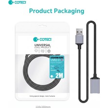 Coteci USB Uzatma Kablosu Dişi Erkek USB 2.0 Data Şarj Yazıcı Klavye Mouse Uzatıcı Örgülü 2 Metre