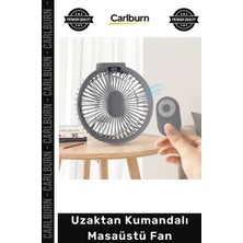 Carlburn #vantilatör Dijital Göstergeli Şarjlı Sessiz Gece Lambalı Portatif Uzaktan Kumandalı Masaüstü Fan