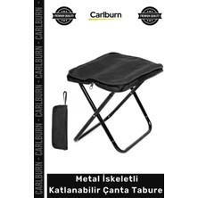 Carlburn #tabure Portatif Hafif Kamp Piknik Balıkçı Dayanıklı Metal Iskeletli Katlanabilir Çanta Tabure