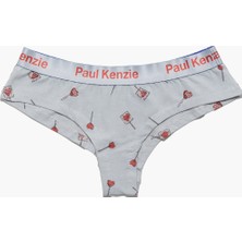 Paul Kenzie x Durex - Desenli Kadın Cheeky Külot - Lovepop