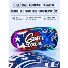 Azurtech Helmet Graffiti Motor Kask Kulaklık Rgb Modlu Su Geçirmez 6.0 Bluetooth Intercom Yenı Model