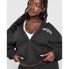 Oner Active Oversized Zip Hoodie - Antrasit (Vintage Logo)