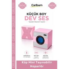 Carlburn #hoparlör Bluetooth 50 USB C Hızlı Şarj Kablosuz Güçlü Bass Kompakt Küp Mini Taşınabilir Hoparlör