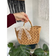Hasır Çanta / El Örgüsü / Vintage / Kağıt Ip / Yazlık
