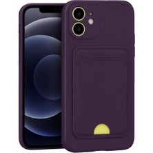 Mestore Apple Iphone 11 Kılıf Kelvin Kartvizitli Silikon - Derin Mor