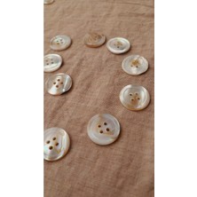 ILCARE Doğal Hakiki Midye Kabugu Düğme -17 mm 12 Adet