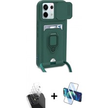 Marsilyan™- Redmi Note 13 Pro 5g Kılıf Vadi Form Prime - Siyah 3D Antistatik Cam Ekran Koruyucu + Kamera Lens Koruma Cam - Sf