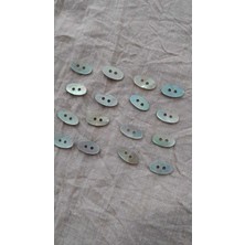 ILCARE Doğal Agoya Hakiki Inci Midye Kabugu Düğme 14 mm 16 Adet