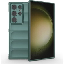 Mestore Samsung Galaxy S24 Ultra Kılıf Optimum Silikon - Koyu Yeşil