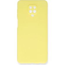 Mestore Xiaomi Redmi Note 9 Pro Kılıf Nano Içi Kadife Silikon - Sarı