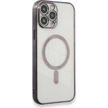 Mestore Apple Iphone 13 Pro Max Kılıf Magneticsafe Lazer Silikon - Siyah
