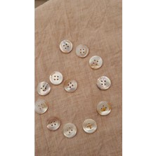 ILCARE Doğal Hakiki Midye Kabugu Düğme -15 mm 12 Adet