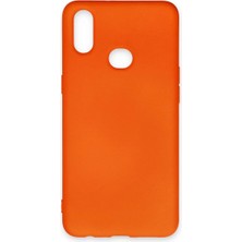 Mestore Samsung Galaxy A10S Kılıf Nano Içi Kadife Silikon - Turuncu