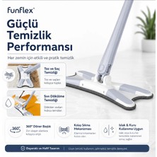 Funflex x Mop 360° Döner Başlıklı Sıkmalı Paspas Mop Seti
