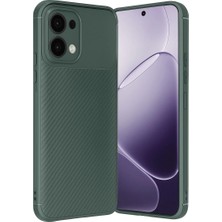 Mestore Oppo A6 Pro 4g Auto Focus Karbon Kapak - Koyu Yeşil