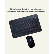Svoria Store Bluetooth 5.3 Destekli Şarjlı Taşınabilir Klavye + Mouse Kombinasyonu