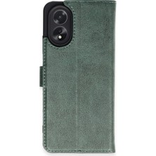 Mestore Oppo A38 Kılıf Trend S Plus Kapaklı Kılıf - Yeşil