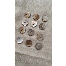 ILCARE Doğal Hakiki Inci Midye Kabugu Düğme 12 mm 15 Adet
