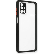 Mestore Samsung Galaxy M51 Kılıf Miami Şeffaf Silikon - Siyah