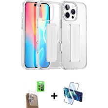 Marsilyan™- iPhone 16 Pro Max Kılıf Nova Işık Koleksiyonu - Siyah 3D Antistatik Seramik Nano Ekran Koruyucu + Raze Metal Kamera Lens - Cltm