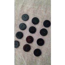 ILCARE Doğal Siyah Hakiki Inci Midye Kabugu Düğme -17 mm 12 Adet