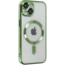 Mestore Apple Iphone 14 Plus Kılıf Kross Magneticsafe Kapak - Koyu Yeşil