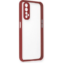 Mestore Realme 7 Kılıf Miami Şeffaf Silikon - Fuşya