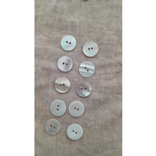 ILCARE Doğal Hakiki Inci Midye Kabugu Düğme 12 mm 12 Adet
