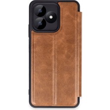 Mestore Realme Note 50 4g Kılıf Flip Cover - Taba
